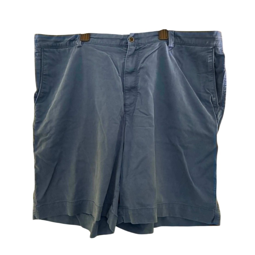 Tommy Bahama Chino Shorts Mens 42 Blue Flat Front Cotton Blend Coastal Resort